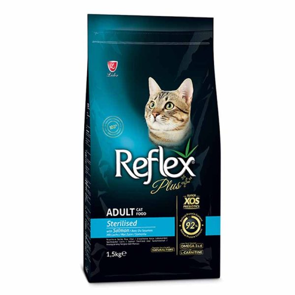 غذای خشک گربه عقیم شده رفلکس پلاس با طعم ماهی وزن 1.5 کیلوگرم