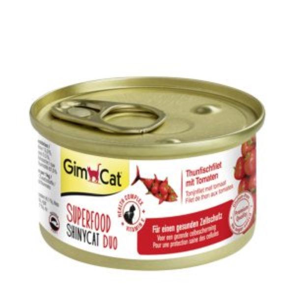 کنسرو گربه جیم‌ کت مدل تن و گوجه فرنگی 70 گرم