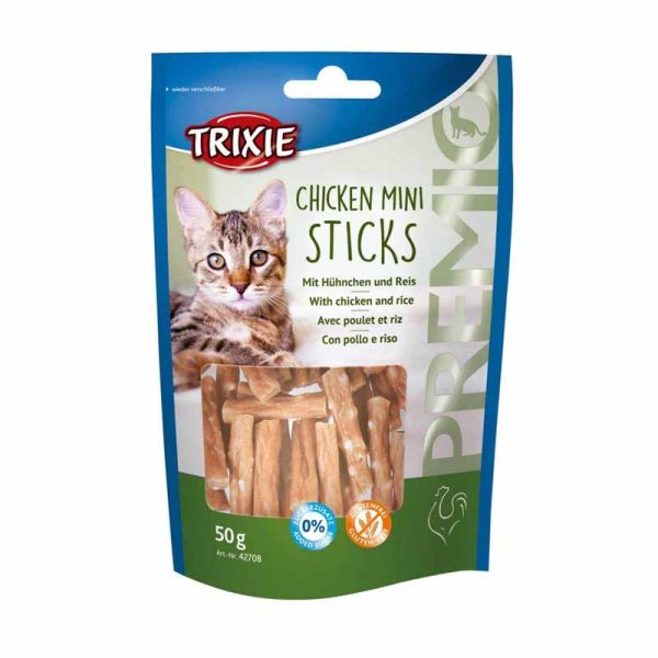 تشویقی گربه تریکسی مدل Mini Sticks با طعم مرغ