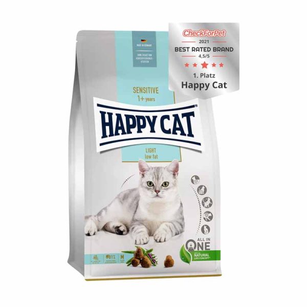 غذای خشک گربه بالغ هپی کت مخصوص کنترل وزن | Sensitive Adult Light